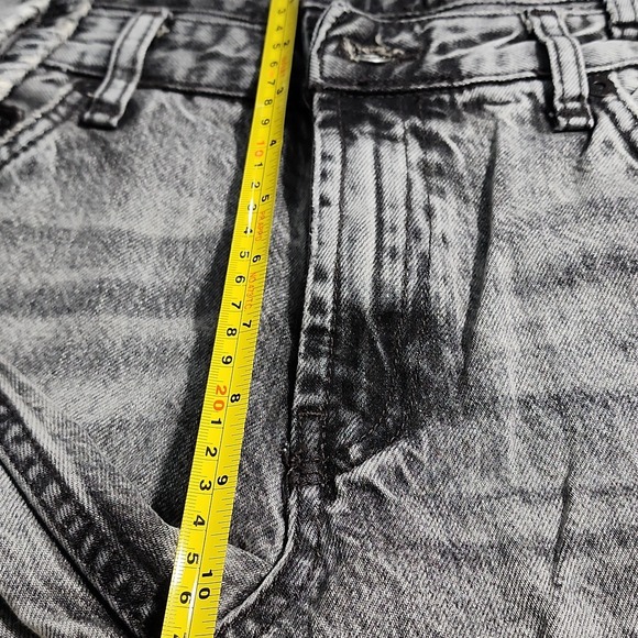 ZARA Wide Leg Acid Wash Denim Jeans Women's Sz 6 Black Grey y2k retro inspired - Picture 5 of 9